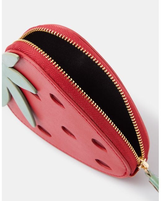 Accessorize Red Strawberry Coin Purse