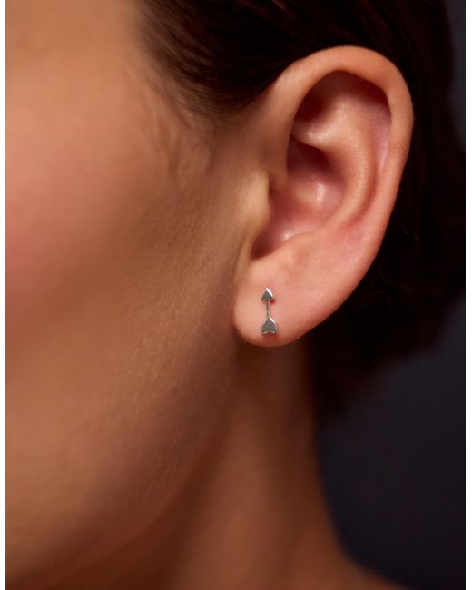 Accessorize White Sterling Arrow Stud Earrings