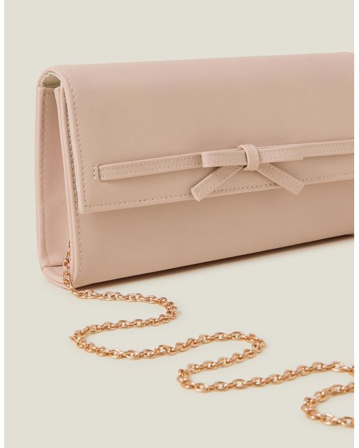 Accessorize Natural Bow Clutch Bag