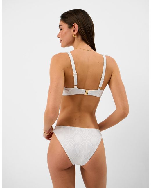 Accessorize Brown Tropical Jacquard Bikini Bottoms
