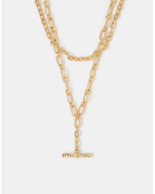 Accessorize White 2-Pack T-Bar Chain Necklaces