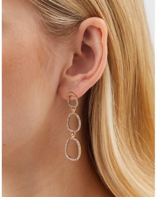 Accessorize White Cut Out Triple Drop Earrings