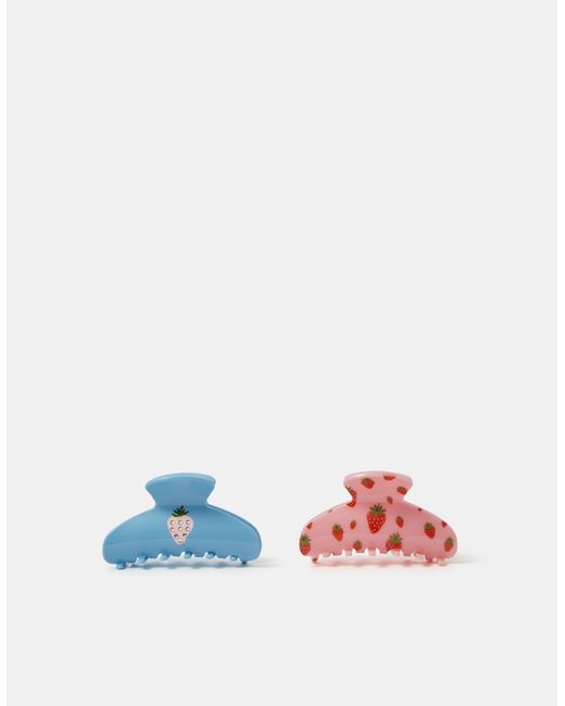 Accessorize Pink 2-Pack Strawberry Print Claw Clips