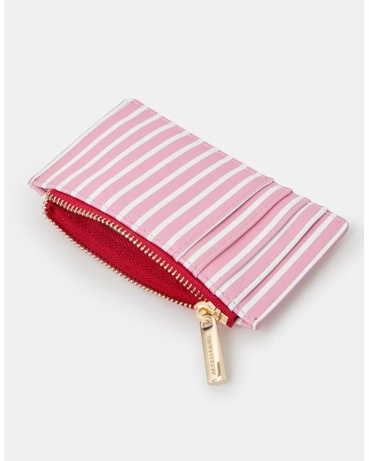 Accessorize Red Lobster Stripe Card Holder