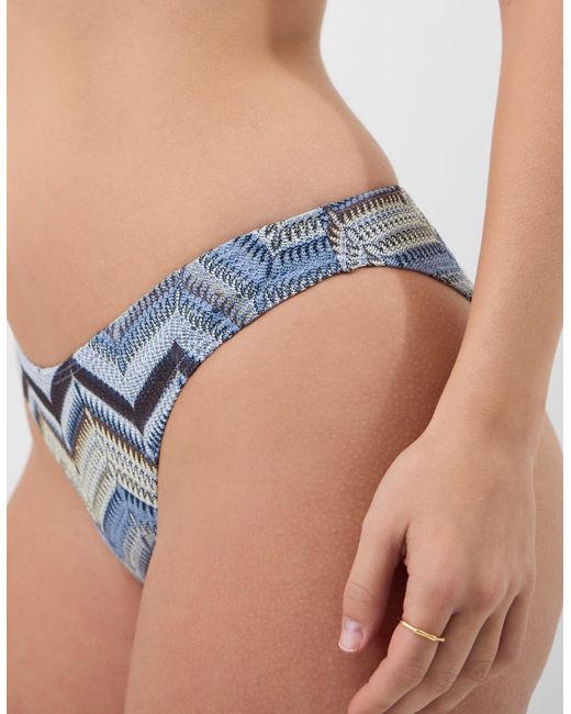 Accessorize Blue Crochet Triangle Bikini Top