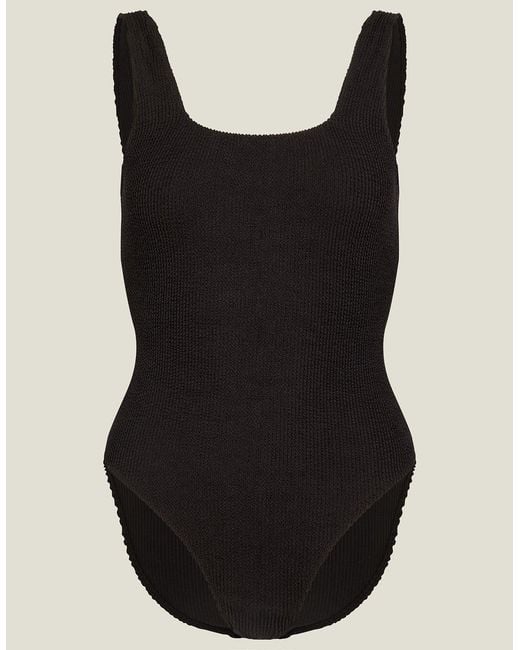 Accessorize Black Crinkle Textured Swimsuit