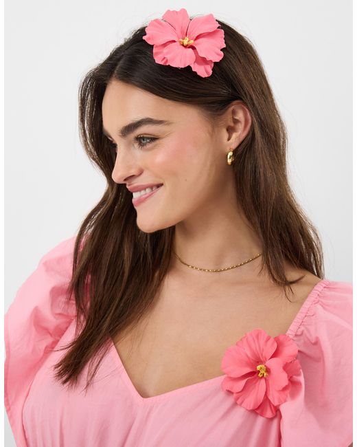 Accessorize Pink 2-Pack Hibiscus Hair Clips