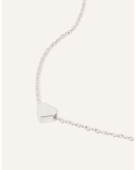 Accessorize Blue Solid Heart Pendant Necklace