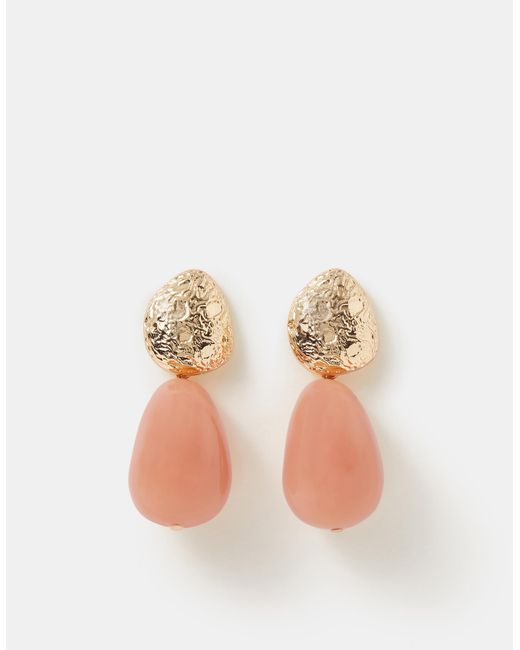 Accessorize White Molten Resin Stone Drop Earrings