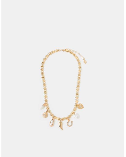 Accessorize Metallic Western Charm Necklace