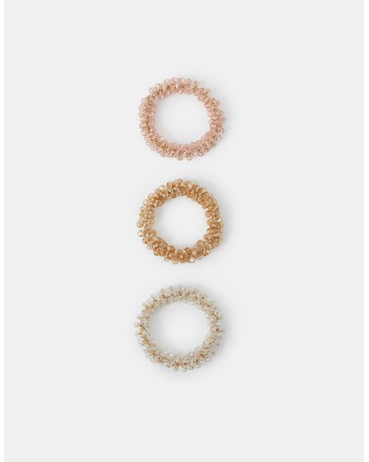 Accessorize Black 3-Pack Beaded Hair Bands