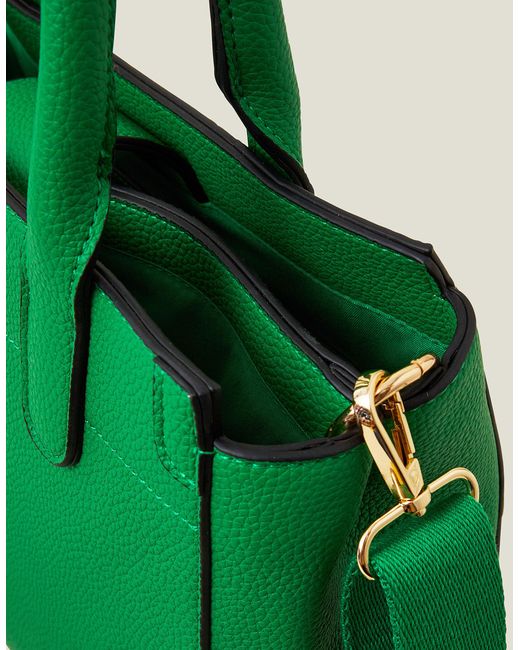 Accessorize Women's Handheld Bag With Webbing Strap Green