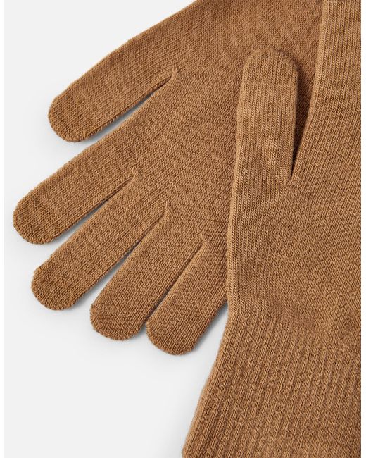 Accessorize White Camel Light Brown Acrylic Long Cuff Touchscreen Gloves