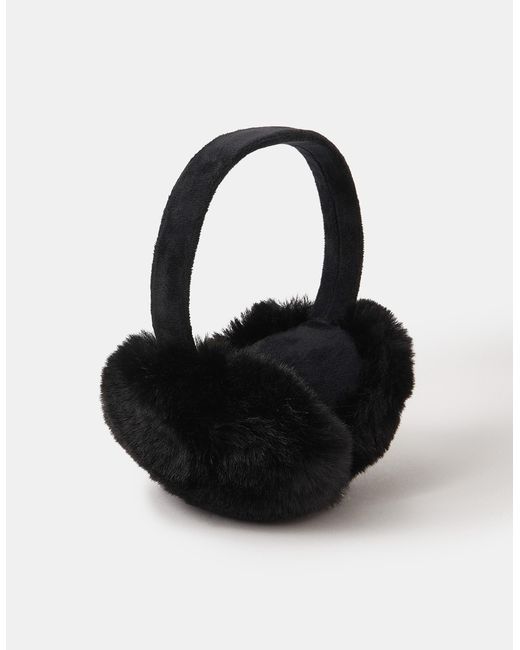 Accessorize Black Faux Fur Earmuffs