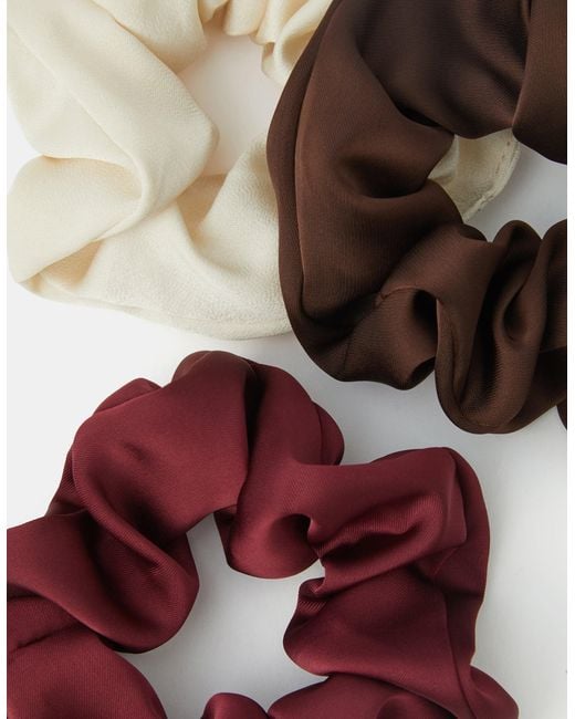Accessorize White 3-Pack Plain Hair Scrunchies