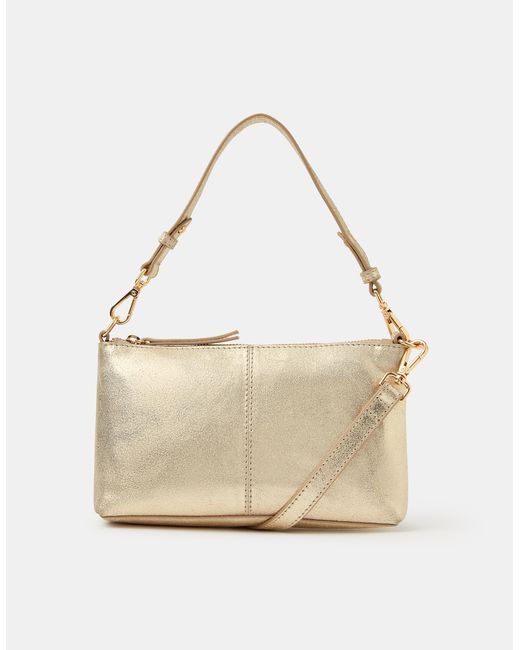 Accessorize Natural Leather Crossbody Handbag