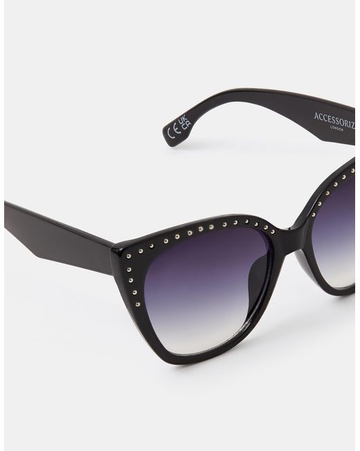 Accessorize White Studded Cat Eye Sunglasses