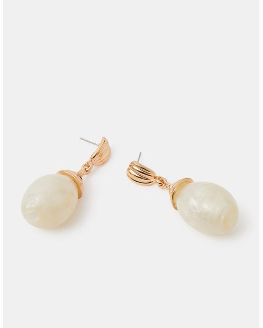 Accessorize Metallic Chunky Resin Drop Earrings