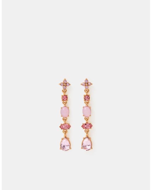 Accessorize Brown Gem Drop Earrings