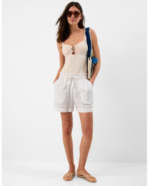 Accessorize White Sun Buckle Shaping Swimsuit