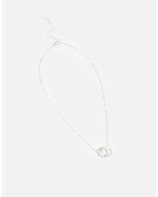 Accessorize Natural Linked Circle Pendant Necklace