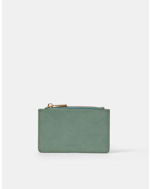 Accessorize Green Plain Card Holder
