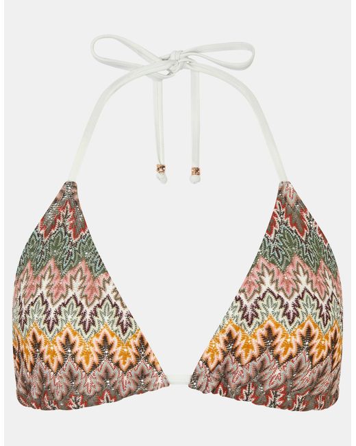 Accessorize Natural Crochet Triangle Bikini Top