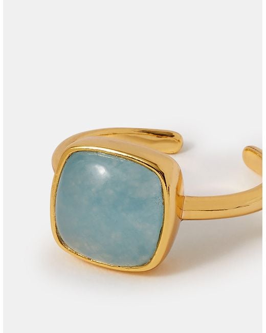 Accessorize Brown 14Ct-Plated Quartz Adjustable Ring