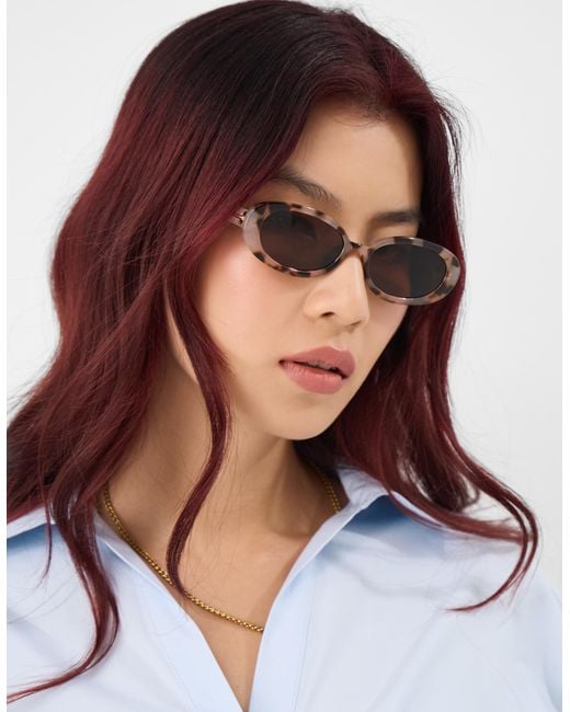 Accessorize Brown Tort Oval Sunglasses