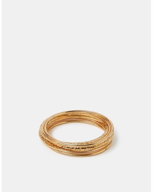 Accessorize Metallic 6-Pack Mixed Metal Bangles