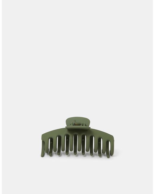 Accessorize Green Large Matte Claw Clip