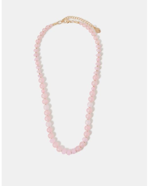 Accessorize White Beaded Necklace