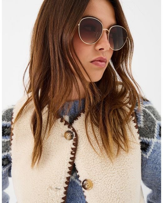 Accessorize Brown Groove Edge Aviator
