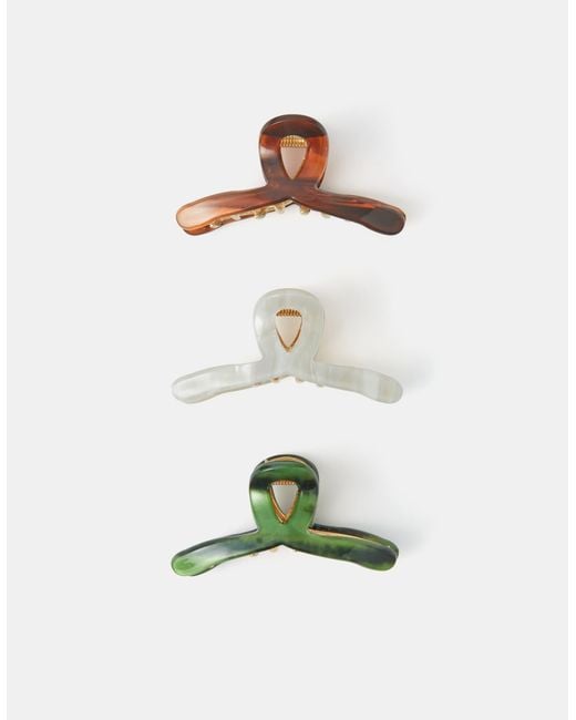 Accessorize Green 3-Pack Mini Twist Claw Clips