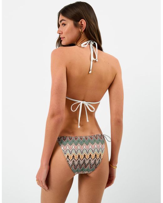 Accessorize Natural Crochet Tie Side Bikini Bottoms