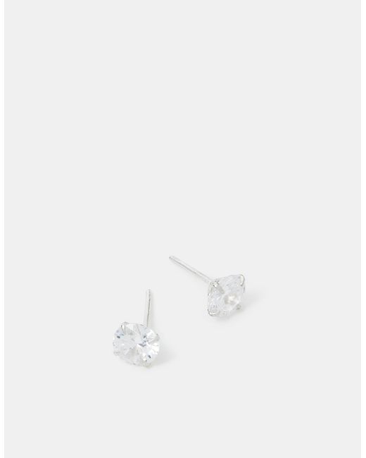 Accessorize Natural Sterling Blind Stud Earrings