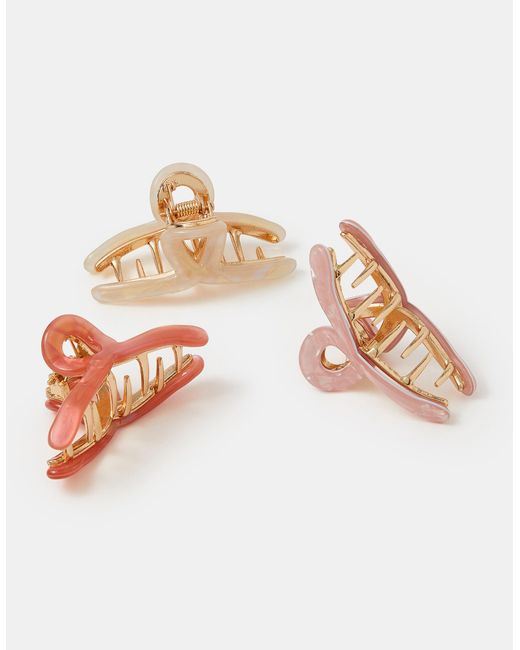 Accessorize White 3-Pack Mini Twist Claw Clips