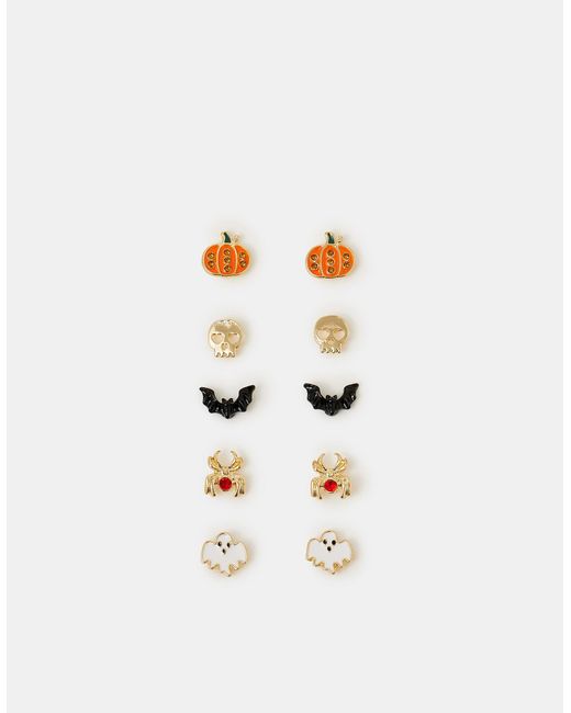 Accessorize White 5-Pack Halloween Stud Earrings