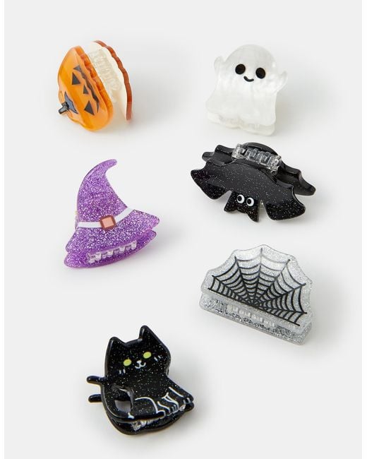 Accessorize Black 6-Pack Mini Halloween Claw Clips