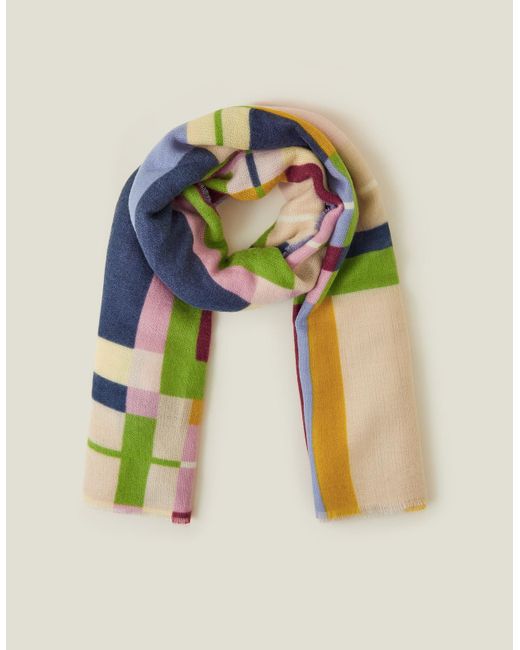 Accessorize Multicolor Colourful Check Print Blanket Scarf