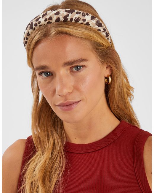 Accessorize Metallic Leopard Print Headband
