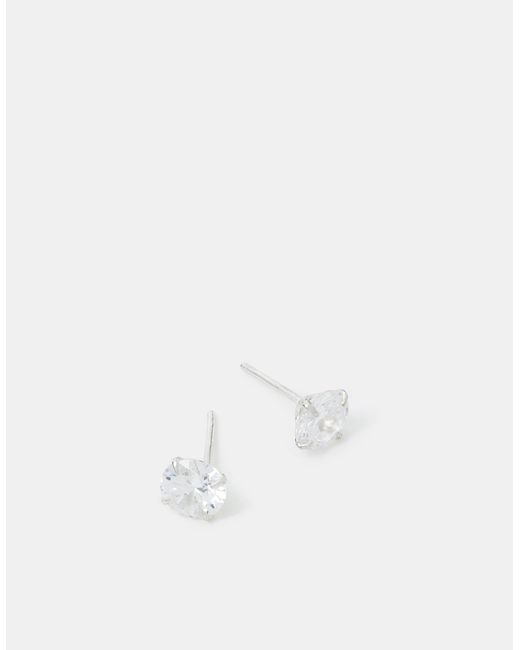 Accessorize Natural Sterling Blind Stud Earrings