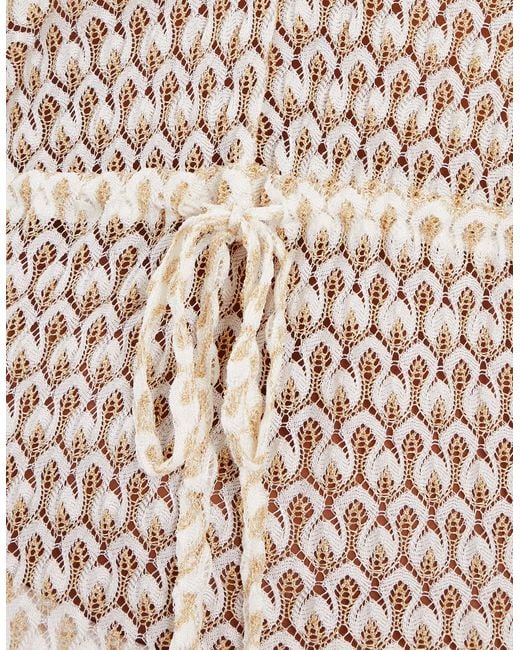Accessorize Natural Knit Kaftan Maxi Dress