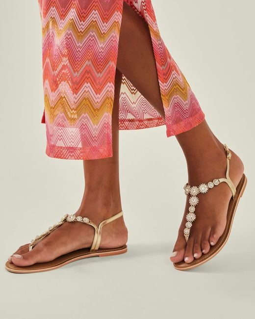Accessorize Natural Rome Sparkle Sandals