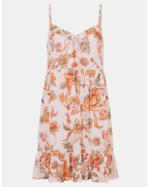 Accessorize Pink Floral Print Mini Dress