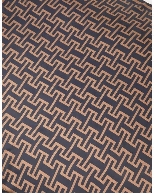 Accessorize Metallic Geometric Print Square Satin Scarf