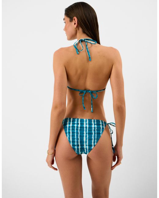 Accessorize Blue Tie-Dye Triangle Bikini Top