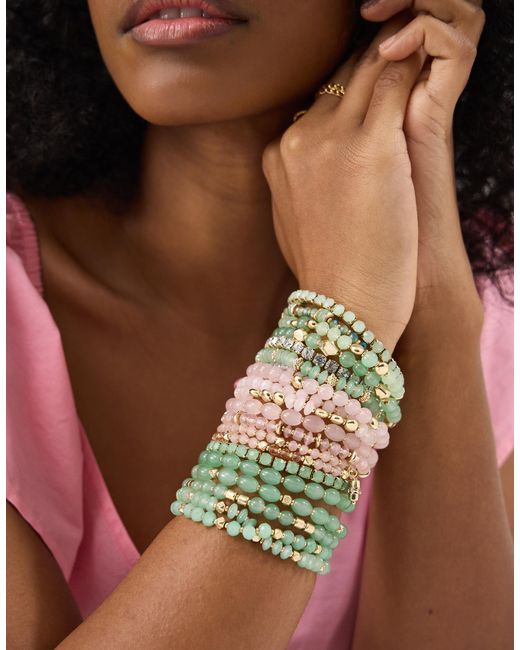 Accessorize Metallic 20-Pack Mix Bead Stretch Bracelets