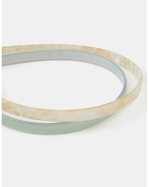Accessorize White 2-Pack Slim Headbands
