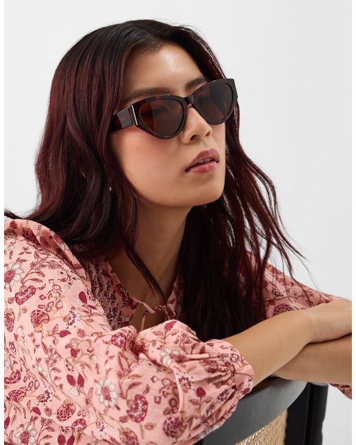 Accessorize Pink Acetate Tort Cat Eye Sunglasses